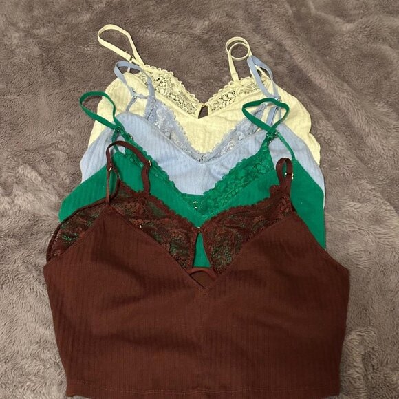 aerie Tops - five aerie bralettes